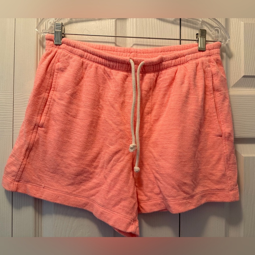 Aerie Coral Terry Cloth Athletic Shorts